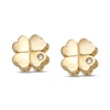 Thumbnail Image 0 of Clover Stud Earrings Diamond Accents 14K Yellow Gold
