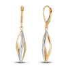 Thumbnail Image 1 of Marquise Swirl Drop Earrings 14K Two-Tone Gold