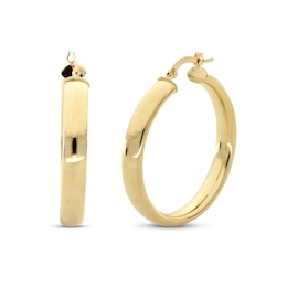 Hoop Earrings 14K Yellow Gold 25mm