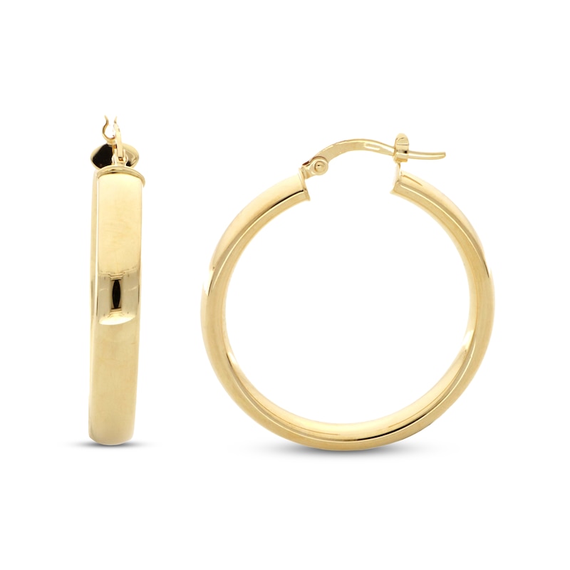 Main Image 3 of Hoop Earrings 14K Yellow Gold 25mm