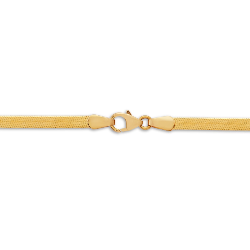 Main Image 2 of Italia D'Oro Herringbone Bracelet 14K Yellow Gold 7.25"