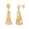 Thumbnail Image 0 of Italia D'Oro Oval Drop Dangle Earrings 14K Yellow Gold