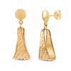 Thumbnail Image 1 of Italia D'Oro Oval Drop Dangle Earrings 14K Yellow Gold