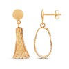 Thumbnail Image 2 of Italia D'Oro Oval Drop Dangle Earrings 14K Yellow Gold