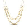 Thumbnail Image 0 of Italia D'Oro Double Paperclip Necklace 14K Yellow Gold 18"