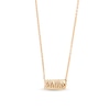 Thumbnail Image 2 of Italia D'Oro Small Bar Chain Necklace 14K Yellow Gold 18"