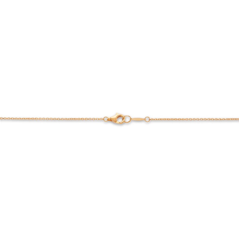 Italia D'Oro Small Bar Chain Necklace 14K Yellow Gold 18"
