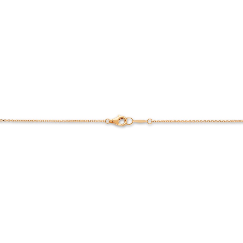 Main Image 3 of Italia D'Oro Small Bar Chain Necklace 14K Yellow Gold 18"