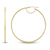 Thumbnail Image 4 of Round Tube Hoop Bridge Earrings 10K Yellow Gold