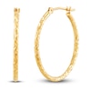 Thumbnail Image 0 of Diamond-Cut Round Tube Hoop Earrings 10K Yellow Gold 24mm