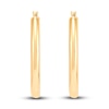 Thumbnail Image 3 of Oval Tube Hoop Earrings 10K Yellow Gold
