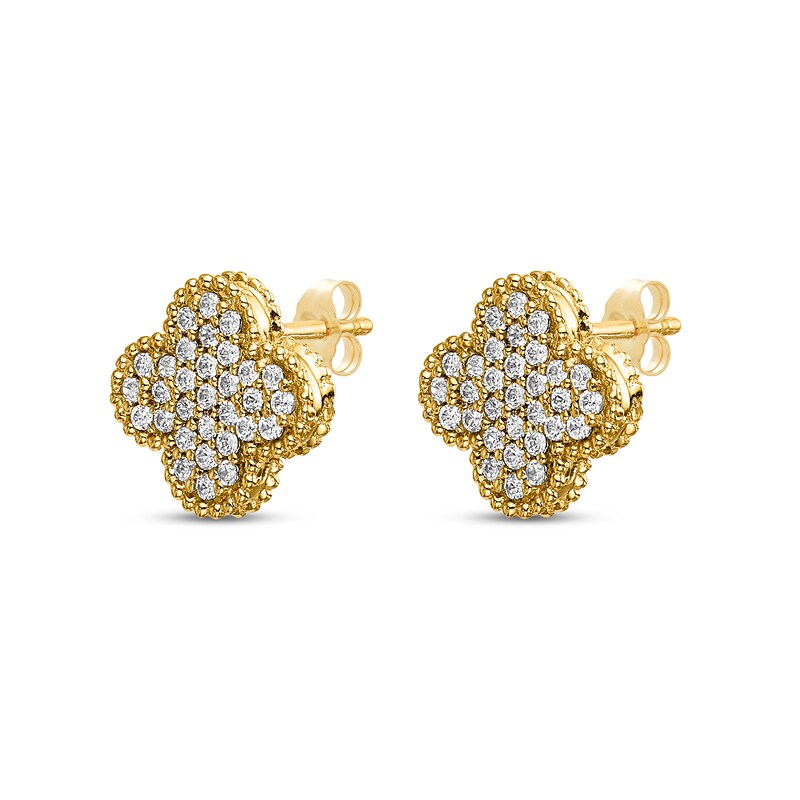 Diamond Stud Earrings 1/3 ct tw Round 14K Yellow Gold