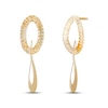 Thumbnail Image 0 of Italia D'Oro Oval Link Drop Earrings 14K Yellow Gold