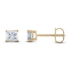 Thumbnail Image 2 of Diamond Solitaire Stud Earrings 1/2 ct tw Princess 14K Yellow Gold (I1/I)