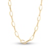Thumbnail Image 1 of Italia D'Oro Elongated Oval Link Chain Necklace 14K Yellow Gold 20"