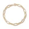 Thumbnail Image 1 of Italia D'Oro Elongated Link Bracelet 14K Yellow Gold 7.5"