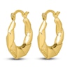 Thumbnail Image 0 of Scalloped Hoop Earrings 10K Yellow Gold
