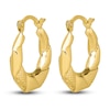 Thumbnail Image 1 of Scalloped Hoop Earrings 10K Yellow Gold