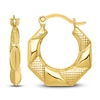Thumbnail Image 2 of Scalloped Hoop Earrings 10K Yellow Gold