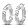 Thumbnail Image 0 of Twisted Hoop Earrings 14K White Gold