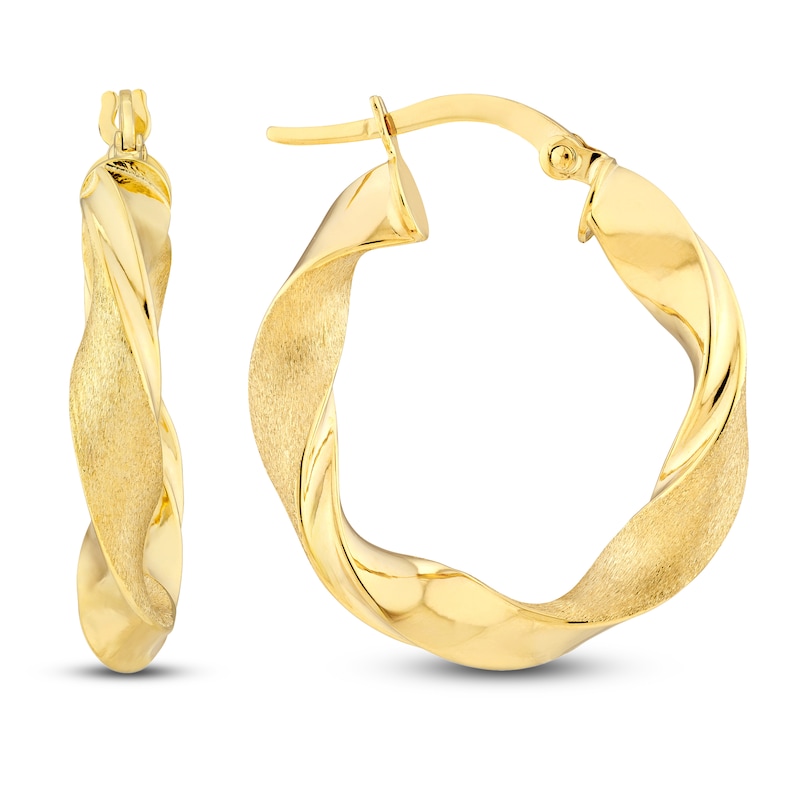 Twisted Hoop Earrings 14K Yellow Gold | Jared