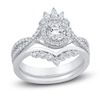 Thumbnail Image 1 of Diamond Bridal Set 1 ct tw Round/Marquise 14K White Gold