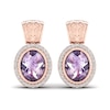 Thumbnail Image 0 of Natural Pink Quartz Earrings 1/5 ct tw Diamonds 14K Rose Gold