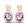 Thumbnail Image 0 of Natural Pink Quartz Earrings 1/5 ct tw Diamonds 14K Rose Gold
