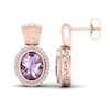 Thumbnail Image 1 of Natural Pink Quartz Earrings 1/5 ct tw Diamonds 14K Rose Gold
