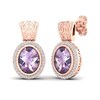 Thumbnail Image 2 of Natural Pink Quartz Earrings 1/5 ct tw Diamonds 14K Rose Gold