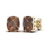 Thumbnail Image 2 of Natural Smoky Quartz Solitaire Earrings 14K Yellow Gold