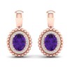 Thumbnail Image 0 of Natural Amethyst Earrings 1/4 ct tw Diamonds 14K Rose Gold