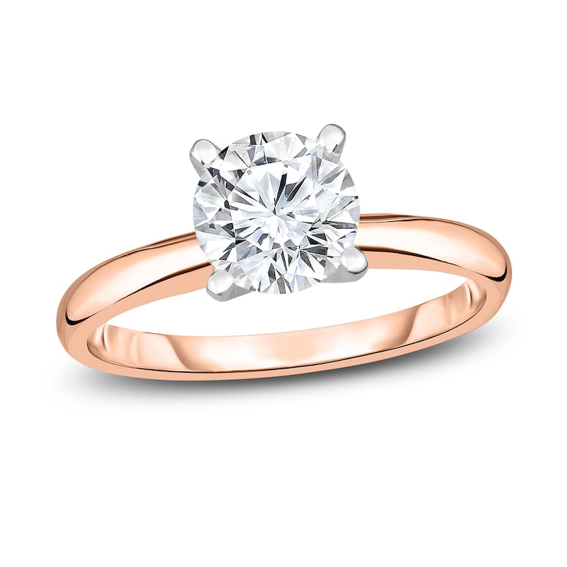 Main Image 1 of Diamond Solitaire Engagement Ring 1/2 ct tw Round 14K Rose Gold (I2/I)