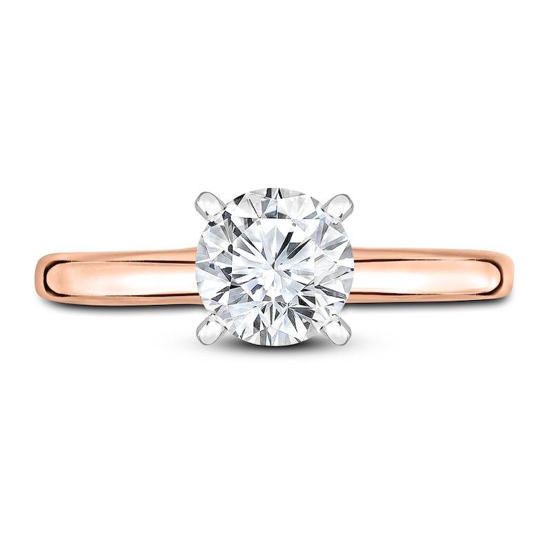 Main Image 3 of Diamond Solitaire Engagement Ring 1/2 ct tw Round 14K Rose Gold (I2/I)