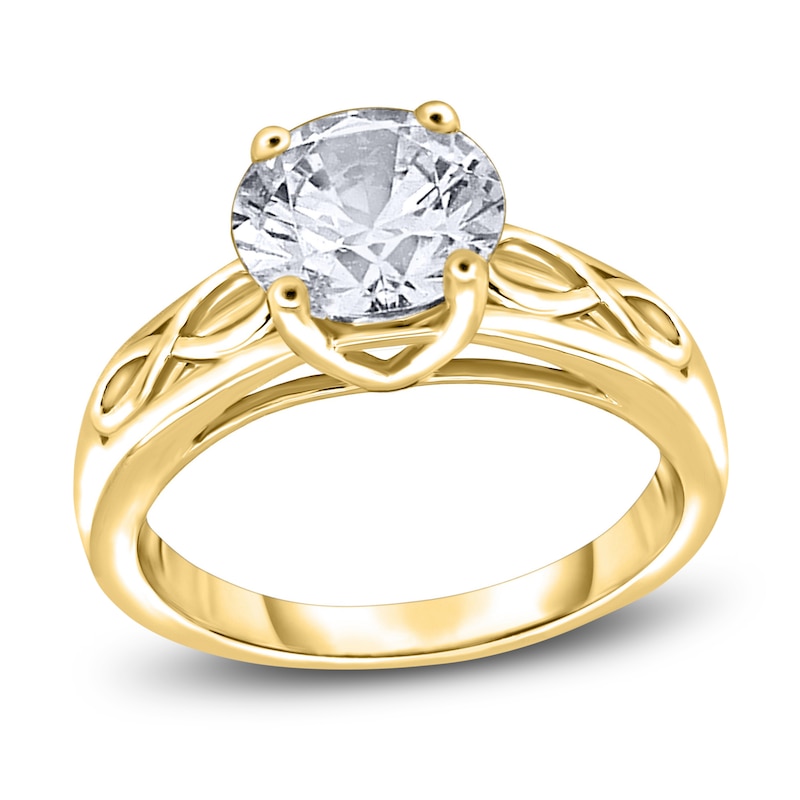 Main Image 1 of Diamond Solitaire Infinity Engagement Ring 1-1/2 ct tw Round 14K Yellow Gold (I2/I)
