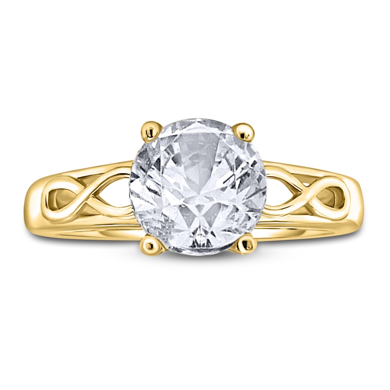 Diamond Solitaire Infinity Engagement Ring 1-1/2 ct tw Round 14K Yellow Gold (I2/I)