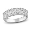 Thumbnail Image 1 of Diamond Anniversary Band 1 ct tw Round/Baguette 14K White Gold