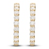 Thumbnail Image 0 of Lab-Created Diamond Hoop Earrings 1 ct tw Round 14K Yellow Gold