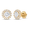 Thumbnail Image 1 of Lab-Grown Diamond Stud Earrings 1-1/2 ct tw Round 14K Yellow Gold
