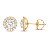 Thumbnail Image 2 of Lab-Grown Diamond Stud Earrings 1-1/2 ct tw Round 14K Yellow Gold