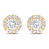 Thumbnail Image 3 of Lab-Grown Diamond Stud Earrings 1-1/2 ct tw Round 14K Yellow Gold