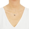 Thumbnail Image 3 of Italia D'Oro Solid Beaded Necklace Blue Enamel 14K Yellow Gold 18"