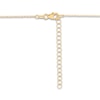 Thumbnail Image 4 of Italia D'Oro Solid Beaded Necklace Blue Enamel 14K Yellow Gold 18"