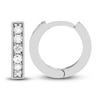 Thumbnail Image 2 of Diamond Huggie Earrings 1/8 ct tw Round 14K White Gold 10mm