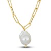 Thumbnail Image 0 of Freshwater Cultured Pearl Necklace Diamond Accents 14K Yellow Gold 18"
