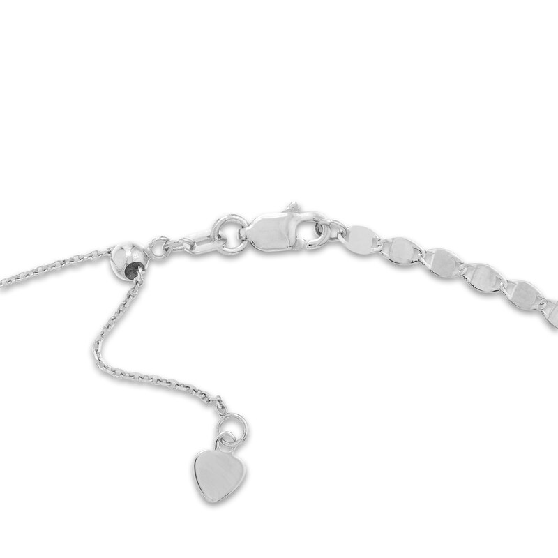 Main Image 3 of Solid Valentino Chain Choker 14K White Gold 11.5" Adj.