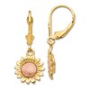 Sunflower Dangle Earrings 14K Two-Tone Gold