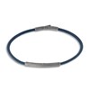 Thumbnail Image 0 of Marco Dal Maso Men's Thin Blue Leather Bracelet Sterling Silver 8"