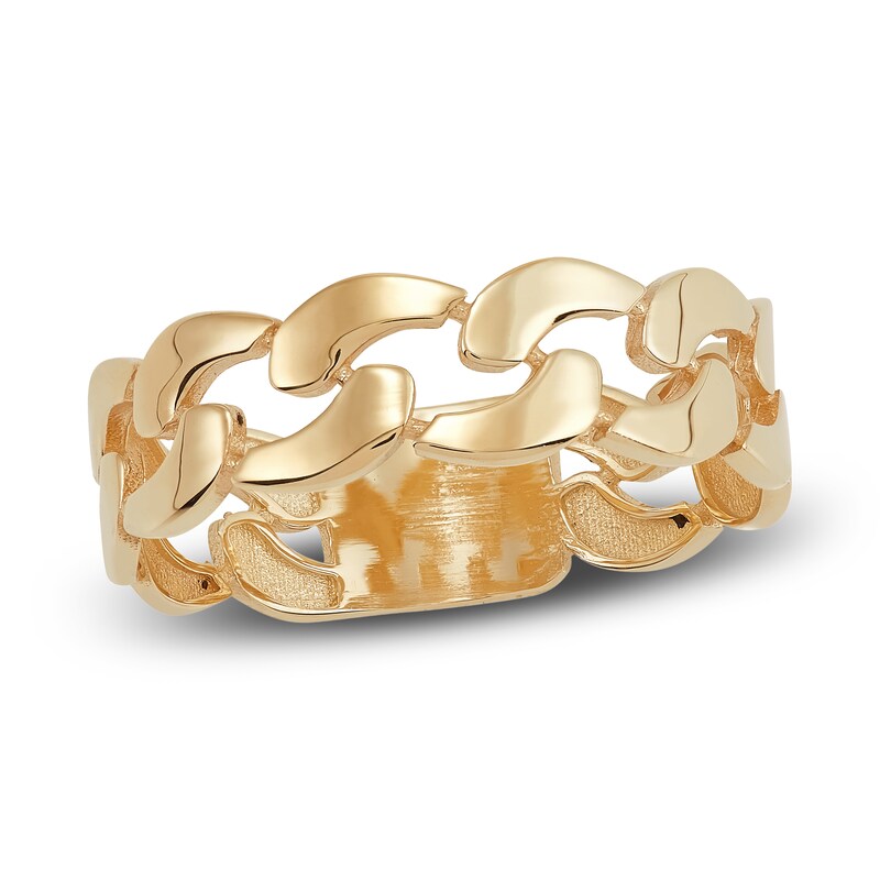 Main Image 1 of Italia D'Oro Curb Ring 14K Yellow Gold