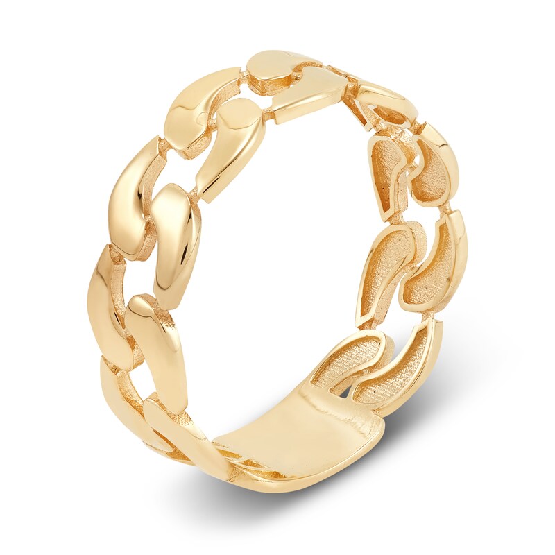 Main Image 2 of Italia D'Oro Curb Ring 14K Yellow Gold